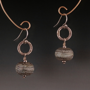 Artisan Lampwork Hill Tribe Silver Earrings